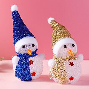 Renk Değiştiren Pilli, Led Kardan Adam - 15cm X 6cm