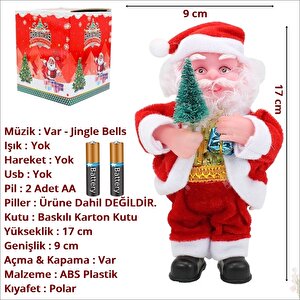 Müzikli Noel Baba - 17cm X 9 Cm