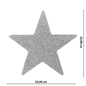 Yıldız Dekor Strafor Süs, 25 Cm - Gümüş