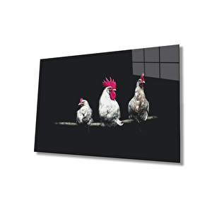 Horozlar Cam Tablo 50x70 cm