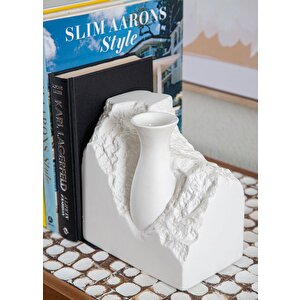 Licia Seramik Vazo Beyaz 20x12x20 Cm