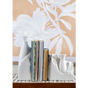 Licia Seramik Vazo Beyaz 20x12x20 Cm