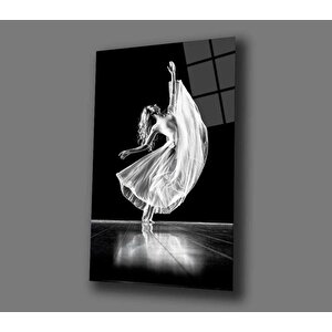 Siyah Beyaz Balerin Tablo 50x70 cm