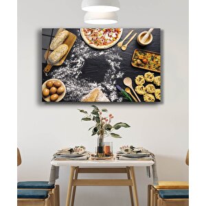 Makarnalar Mutfak Cam Tablo 50x70 cm