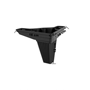 Mobilya Koltuk Ayağı Baza Çekyat Chester Oturma Grubu Ayağı Elmas Siyah 12 Cm 8 Adet 12 cm