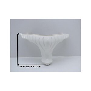 Mobilya Koltuk Ayağı Baza Çekyat Chester Oturma Grubu Ayağı 12 Cm 8 Adet Beyaz