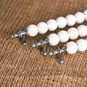 Misket Porselen Görünümlü 128mm Kulp Modelleri Dolap Çekmece Mobilya Mutfak Kulbu 5li