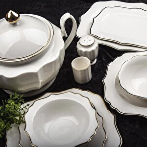 60 Parça Gold Porselen Yemek Takımı 34000