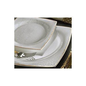 Ar31018 60 Parça Bone Square Porselen Yemek Takımı