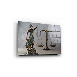 Themis Heykeli Cam Tablo 50x70 cm
