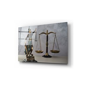 Themis Heykeli Cam Tablo 50x70 cm