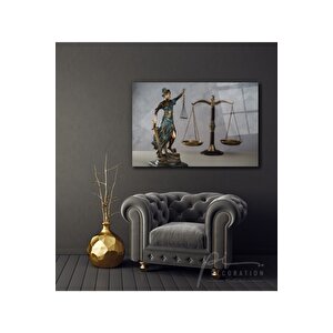 Themis Heykeli Cam Tablo 50x70 cm