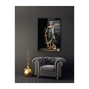 Themis Heykeli Cam Tablo 50x70 cm