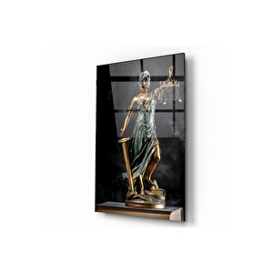 Themis Heykeli Cam Tablo 60x90 cm