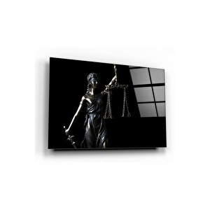 Themis Heykeli Cam Tablo 50x70 cm