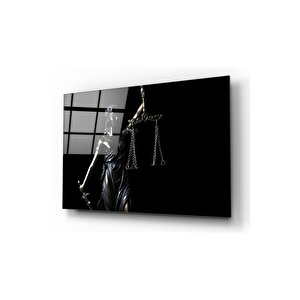 Themis Heykeli Cam Tablo 50x70 cm