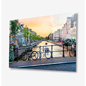 Amsterdam Şehir Cam Tablo Amsterdam 36x23 cm