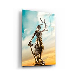 Themis Heykeli Cam Tablo 70x110 cm