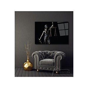 Themis Heykeli Cam Tablo 50x70 cm