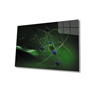 Yeşil Bilim Konulu Cam Tablo Green Science Theme 50x70 cm