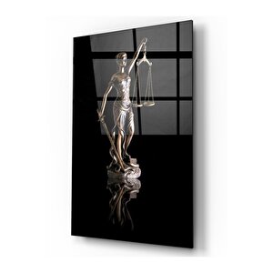 Themis Heykeli Cam Tablo 50x70 cm
