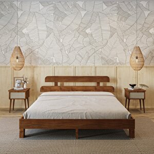 Lotus New Frezya Model Ceviz Renk Ahşap Karyola 200x200 cm