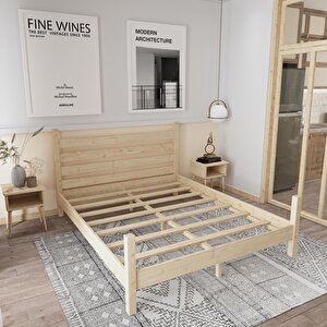 Urban Model Vernikli Çam Ahşap Karyola 180x200 cm