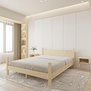 Mirage Model Doğal Çam Ahşap Karyola 160x200 cm