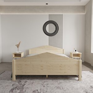 Milano Model Vernikli Çam Ahşap Karyola 160x200 cm