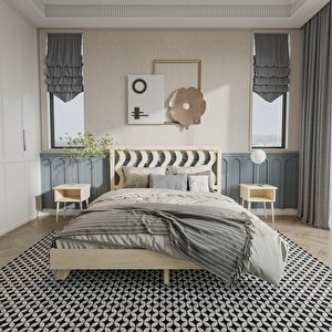 Siena New Model Doğal Çam Ahşap Karyola 90x190 cm