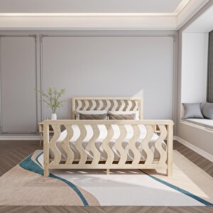 Siena Model Vernikli Çam Ahşap Karyola 90x190 cm