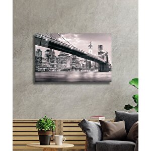 Şehir Köprmanzaralı Cam Tablo Urban Area View 50x70 cm