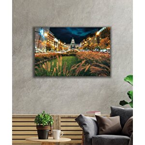 Şehir Mimari Cam Tablo Urban Area Architecture 50x70 cm