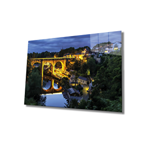Şehir Manzaralı Cam Tablo Urban Area View 50x70 cm