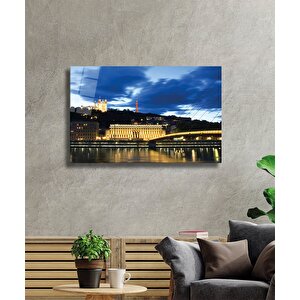Akşam Şehir Mimari Cam Tablo Nighty City 50x70 cm