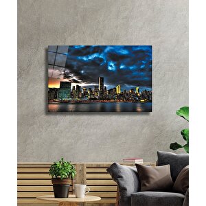 Şehir Manzaralı Cam Tablo Urban Area View 50x70 cm