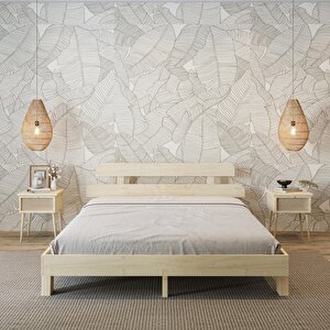 Lotus New Frezya Model Doğal Çam Ahşap Karyola 120x200 cm