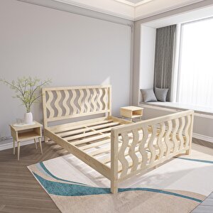 Siena Model Doğal Çam Ahşap Karyola 90x190 cm