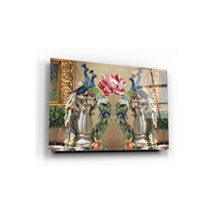 Tavus Kuşları Cam Tablo 50x70 cm