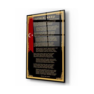 Istiklal Marşı Cam Tablo 50x70 cm