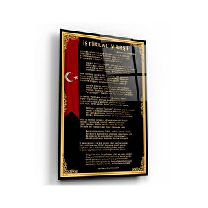 Istiklal Marşı Cam Tablo 60x90 cm