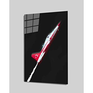 Türk Uçakları Cam Tablo 50x70 cm