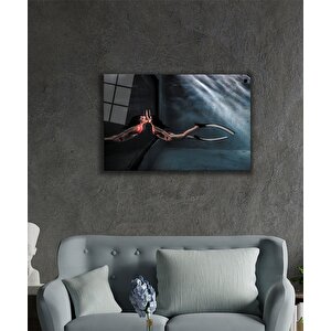Dalgıç Kadın Cam Tablo Diver 50x70 cm