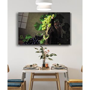 Üzüm Şarap Natürmort Mutfak 110x70 cm