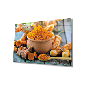 Mutfak Tablosu Baharat Görselli Cam Tablo 50x70 cm