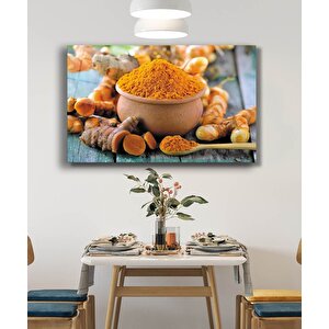 Mutfak Tablosu Baharat Görselli Cam Tablo 36x23 cm