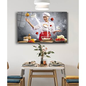 Aşçı Mutfak Cam Tablo Cook Kitchen 36x23 cm