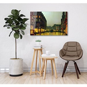 Romantik Sokak Cam Tablo 90x60 cm
