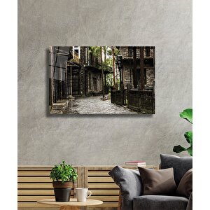 Eski Sokak Cam Tablo Old Street 50x70 cm