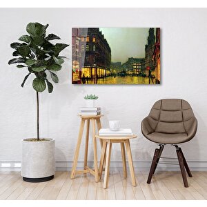 Romantik Sokak Cam Tablo 36x23 cm